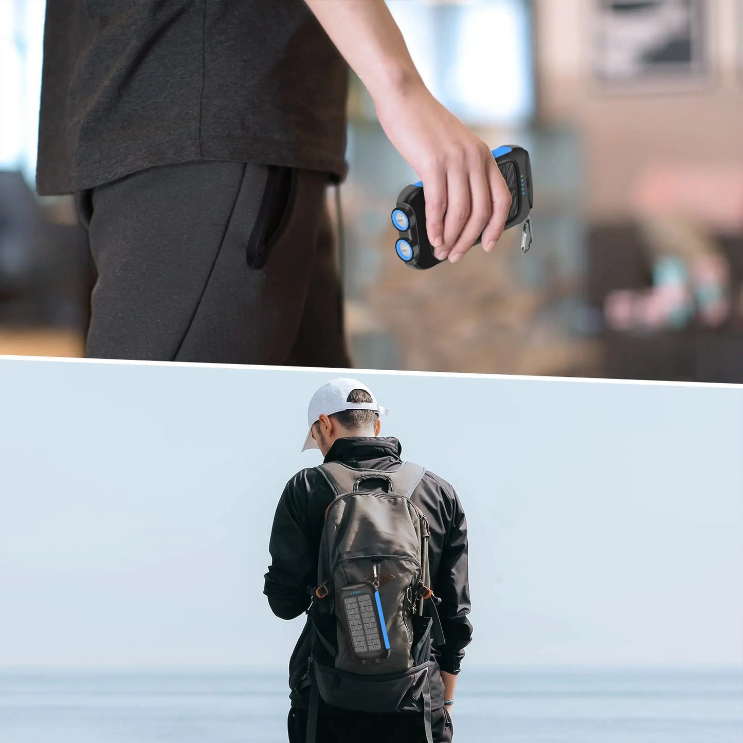 10000mAh Portable Waterproof Fast Charge Solar Power Bank