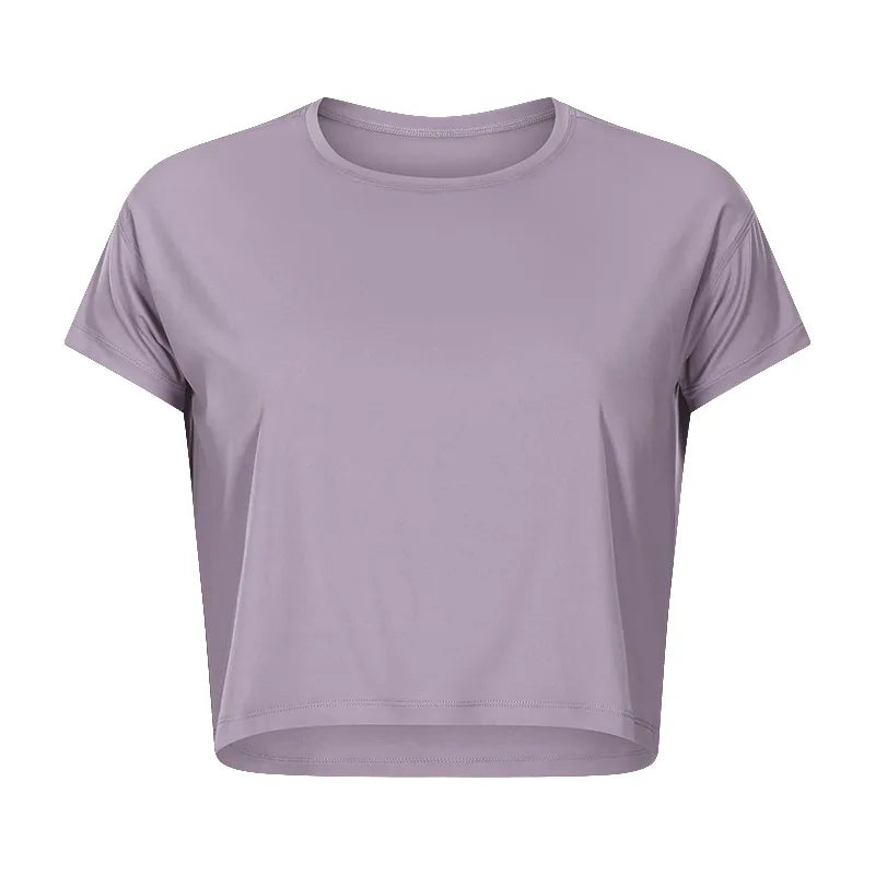 Loose Blouses Women Seamless Sport t-Shirts