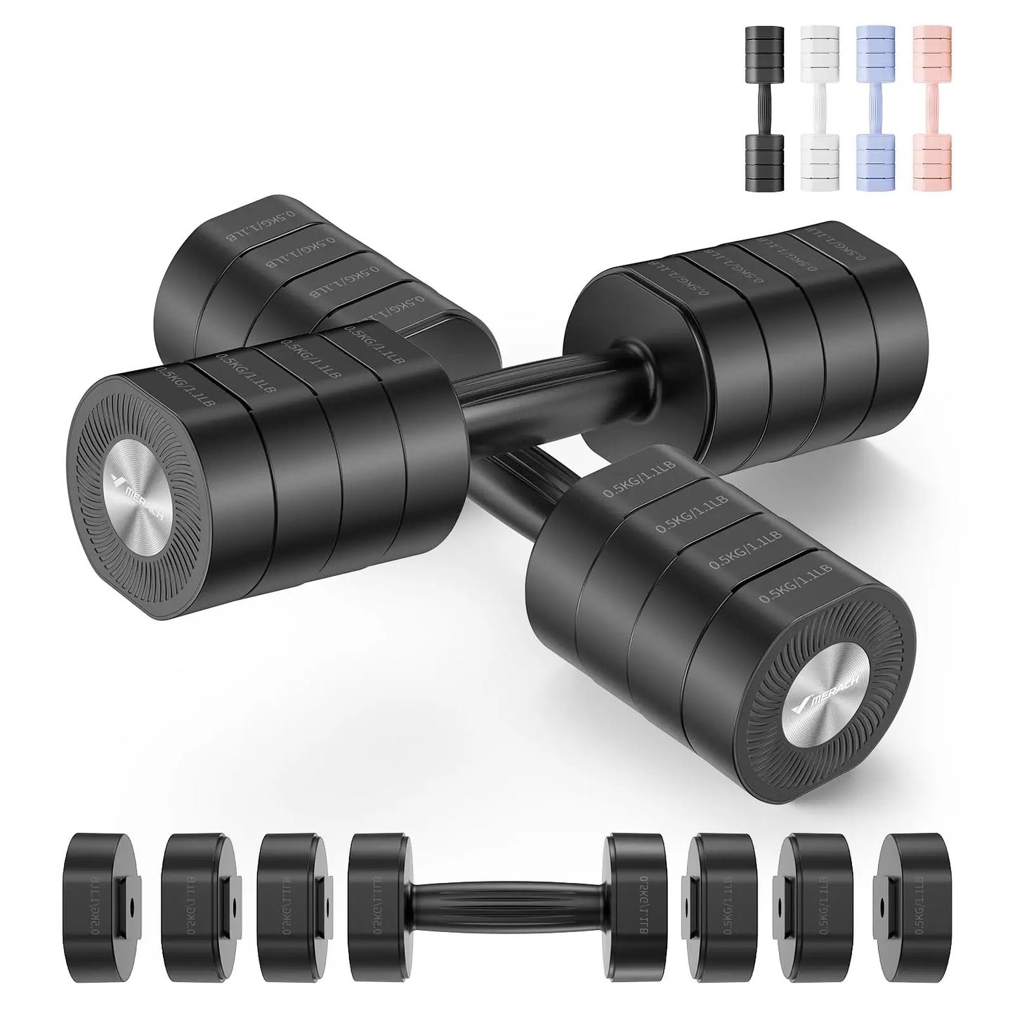 Adjustable Dumbbell Set of 2 for Women