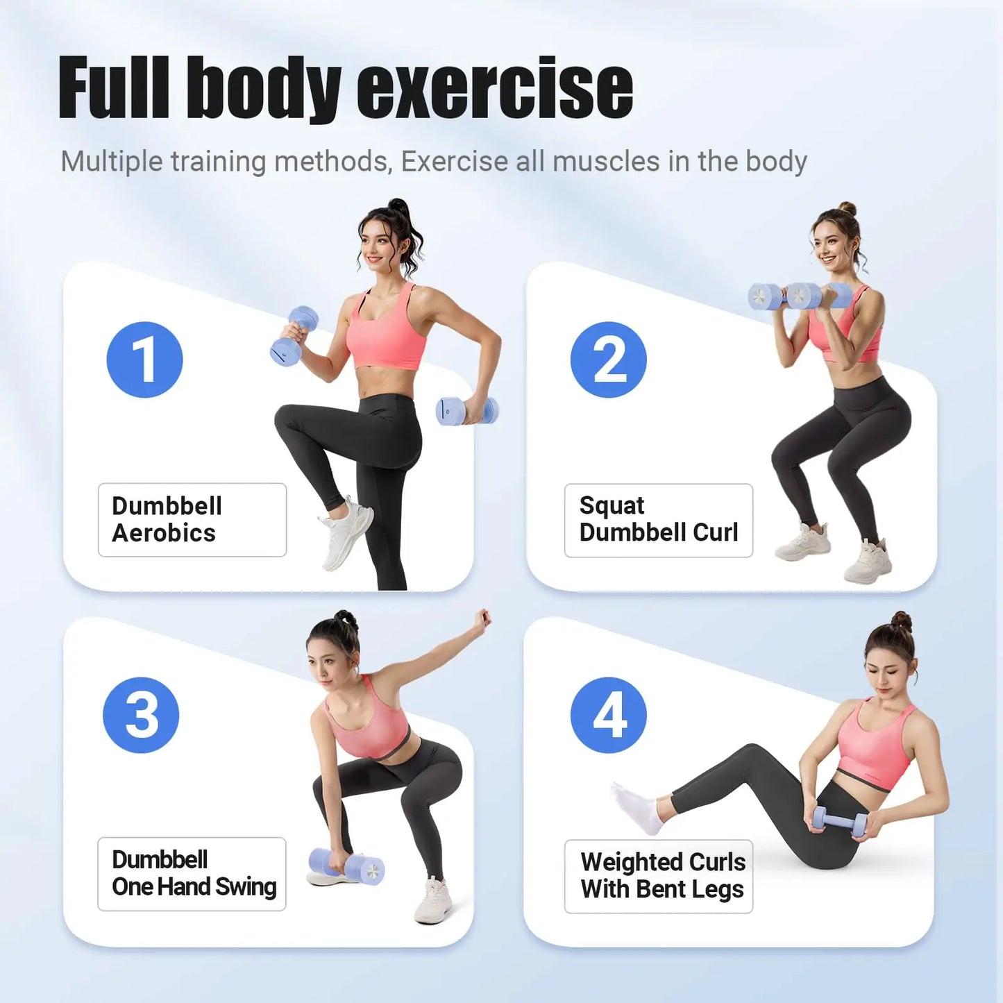 Adjustable Dumbbell Set of 2 for Women