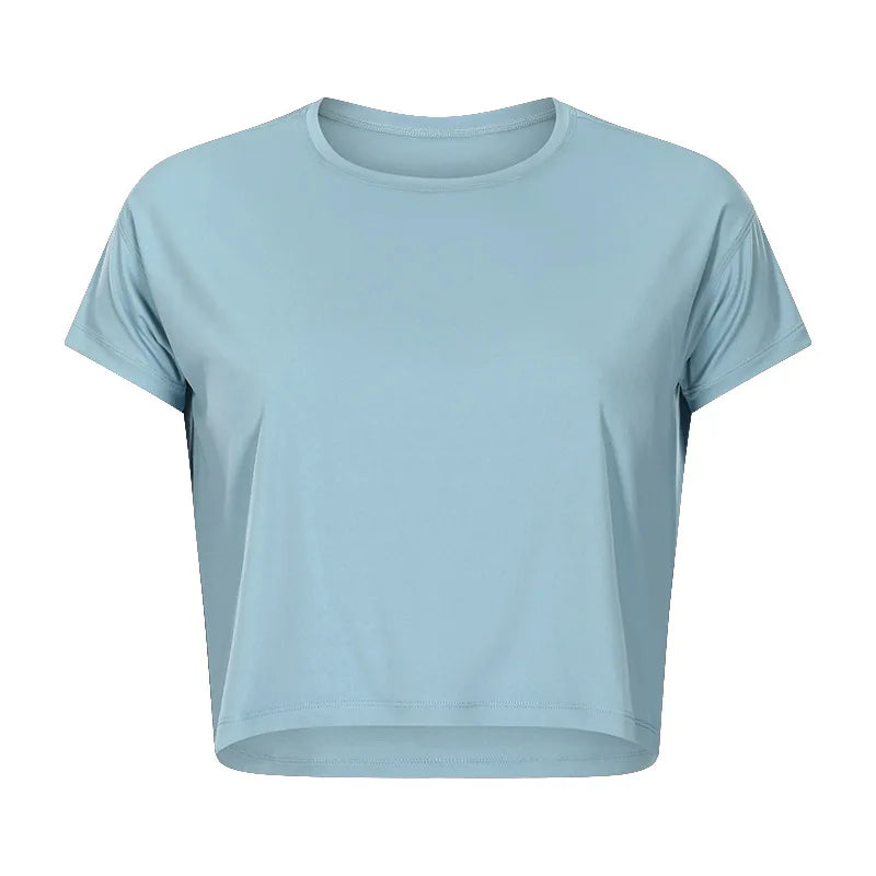 Loose Blouses Women Seamless Sport t-Shirts