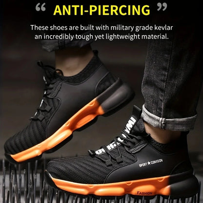 Anti-smash, anti-puncture, breathable, fashionable and comfortable safety shoes