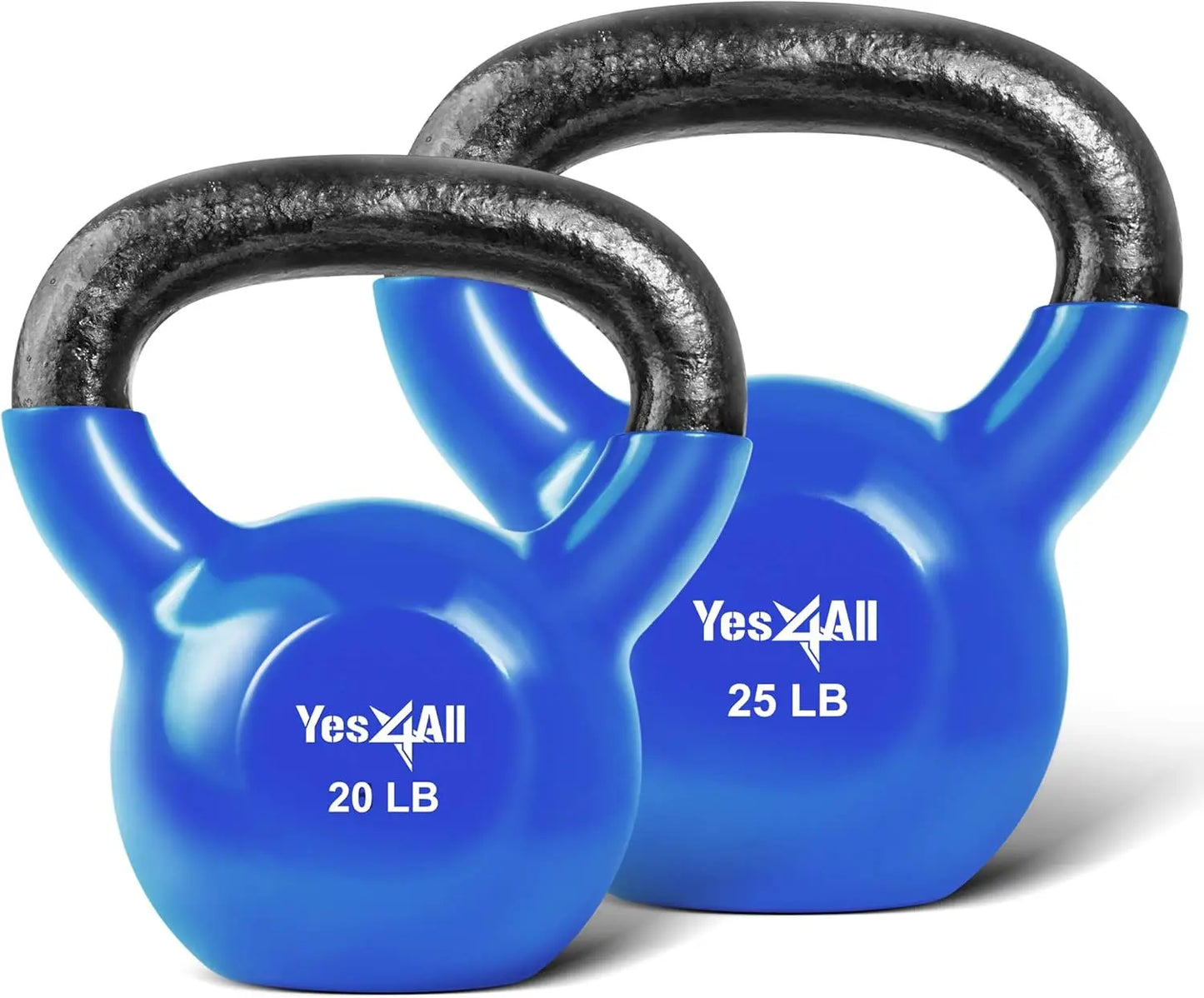 Vinyl Coated Blue Kettlebell Set