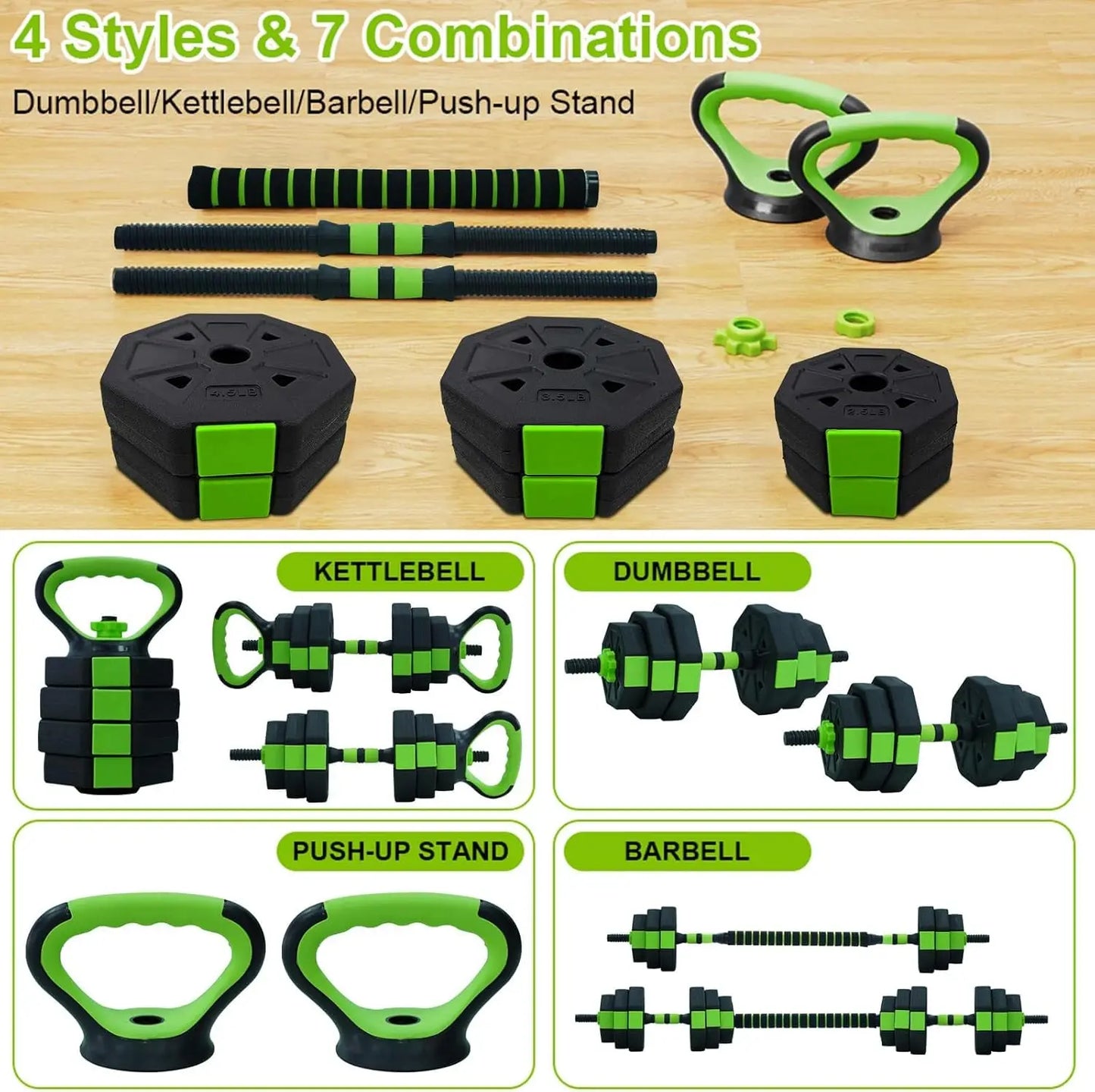 4 in 1 Adjustable Kettlebell