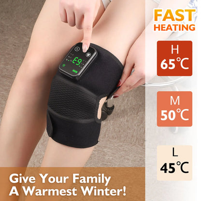 3 in 1 Cordless Thermal Knee Pad Knee Shoulder Massager Vibration