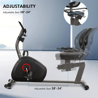 8 Levels Recumbent Exercise Bike