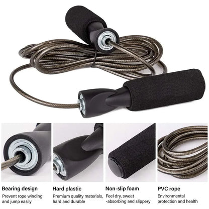 Adjustable Length Steel Wire Speed Jump Rope