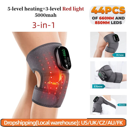 3 in 1 Cordless Thermal Knee Pad Knee Shoulder Massager Vibration