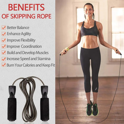 Adjustable Length Steel Wire Speed Jump Rope