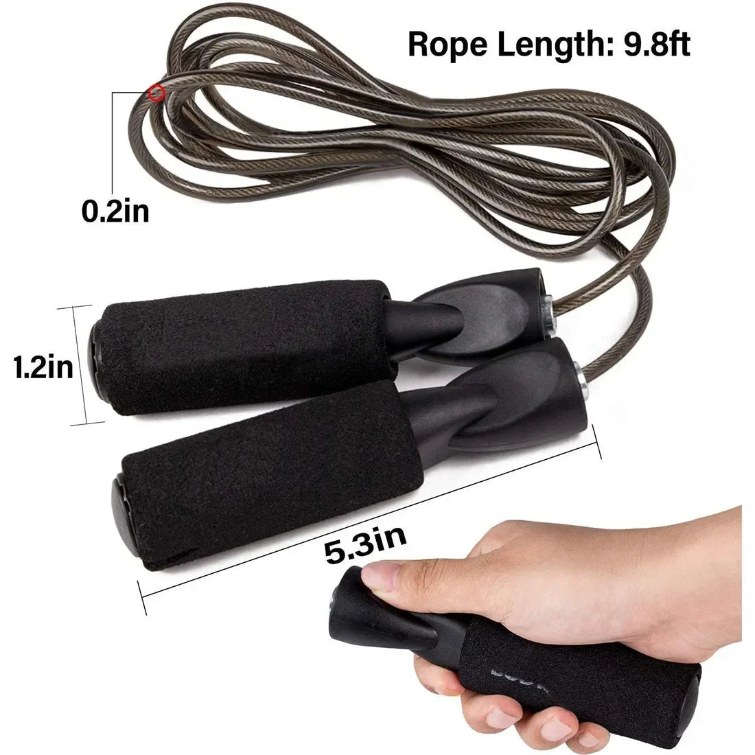 Adjustable Length Steel Wire Speed Jump Rope