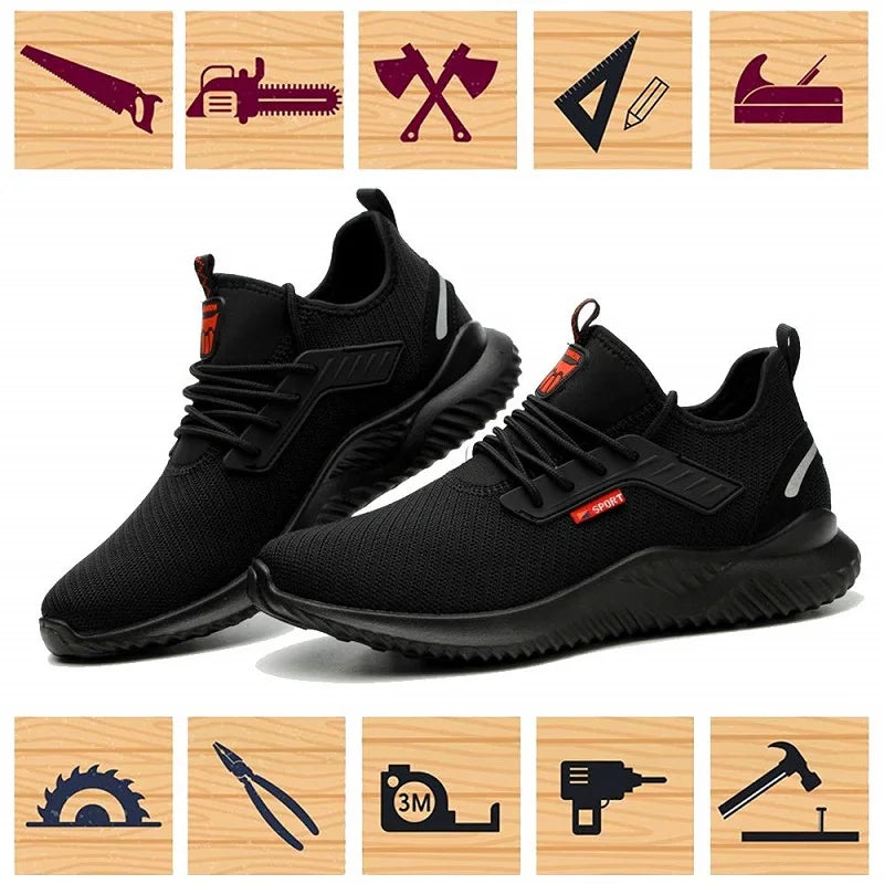 Safety Anti-Smashing Steel Toe Shoes