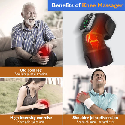3 in 1 Cordless Thermal Knee Pad Knee Shoulder Massager Vibration