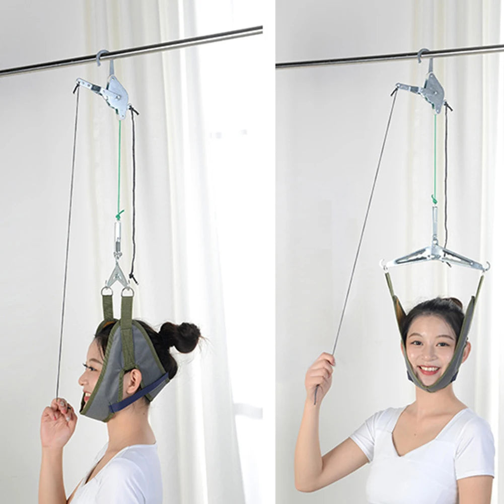 Adjustable Pain Relief Portable Door Suspension Posture Correction Head Massager Set