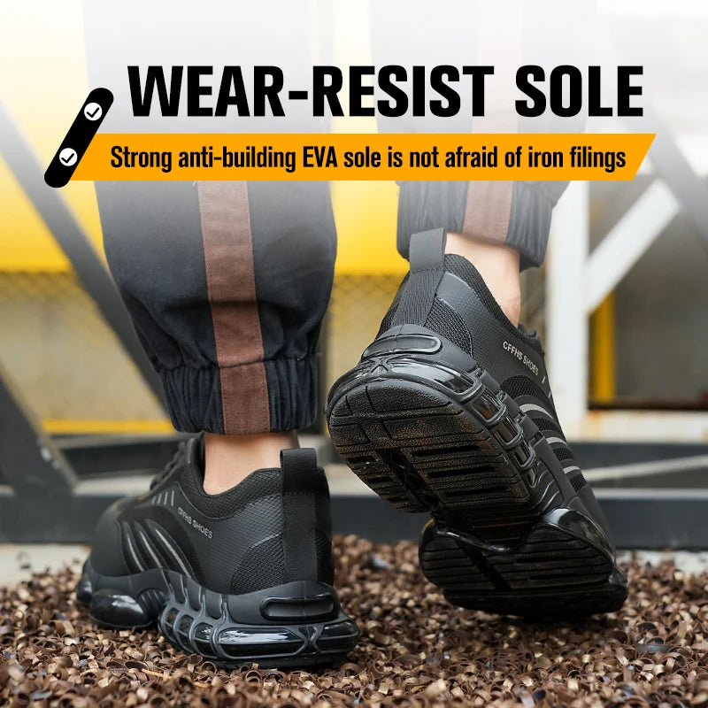 Breathable, lightweight and comfortable anti-smash and anti-puncture safety shoes