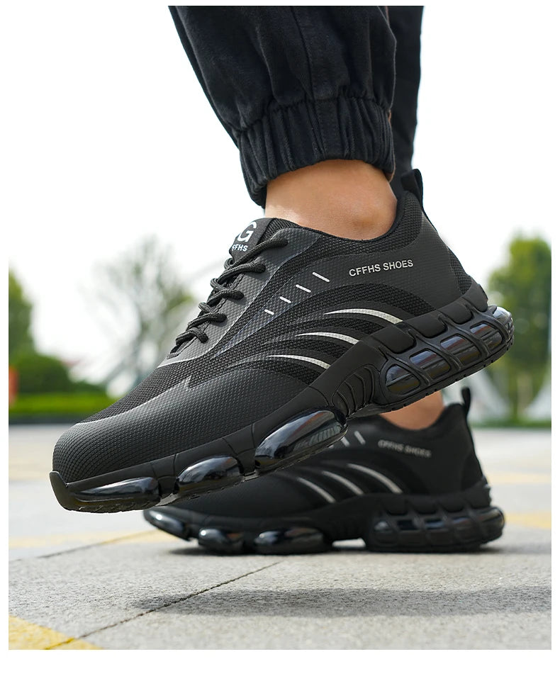 Breathable, lightweight and comfortable anti-smash and anti-puncture safety shoes