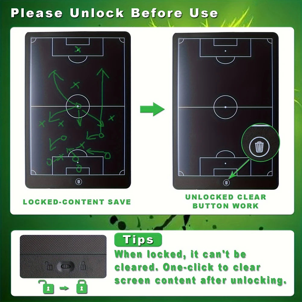16 Inch LCD Electronic Football Tactical Board with