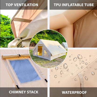 Large Inflatable Camping Tent with Hand Pump