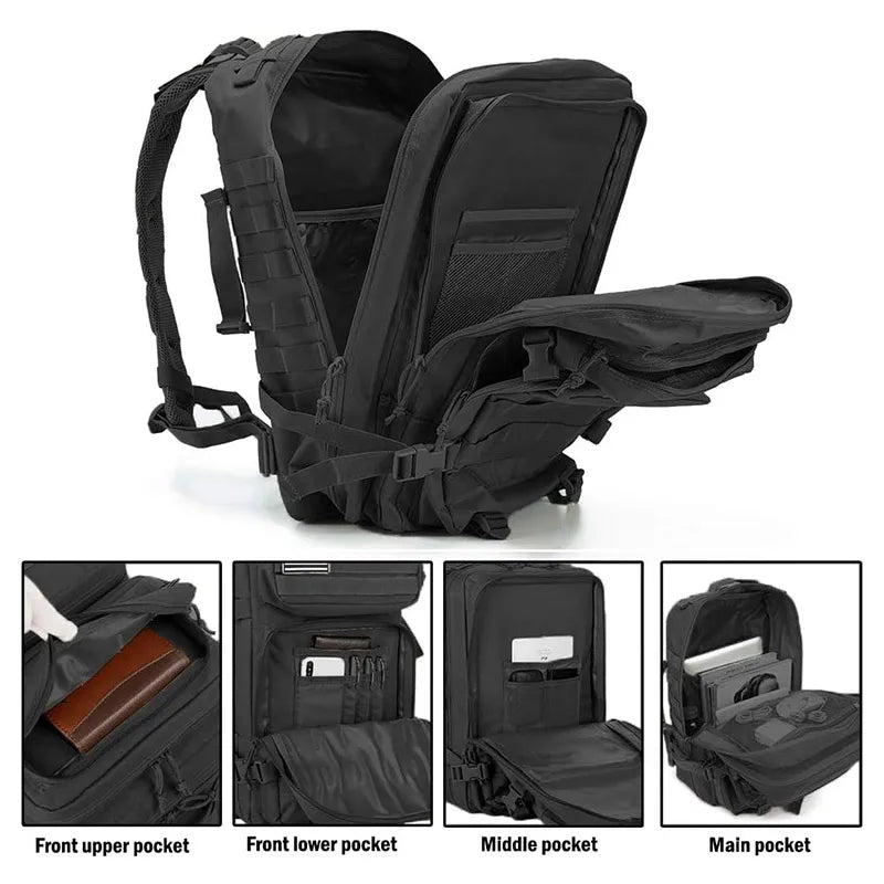 45L/25L Men's Large Capacity Tactical Backpack Rucksacks