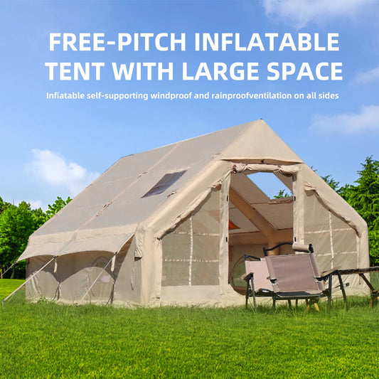 Large Inflatable Camping Tent with Hand Pump