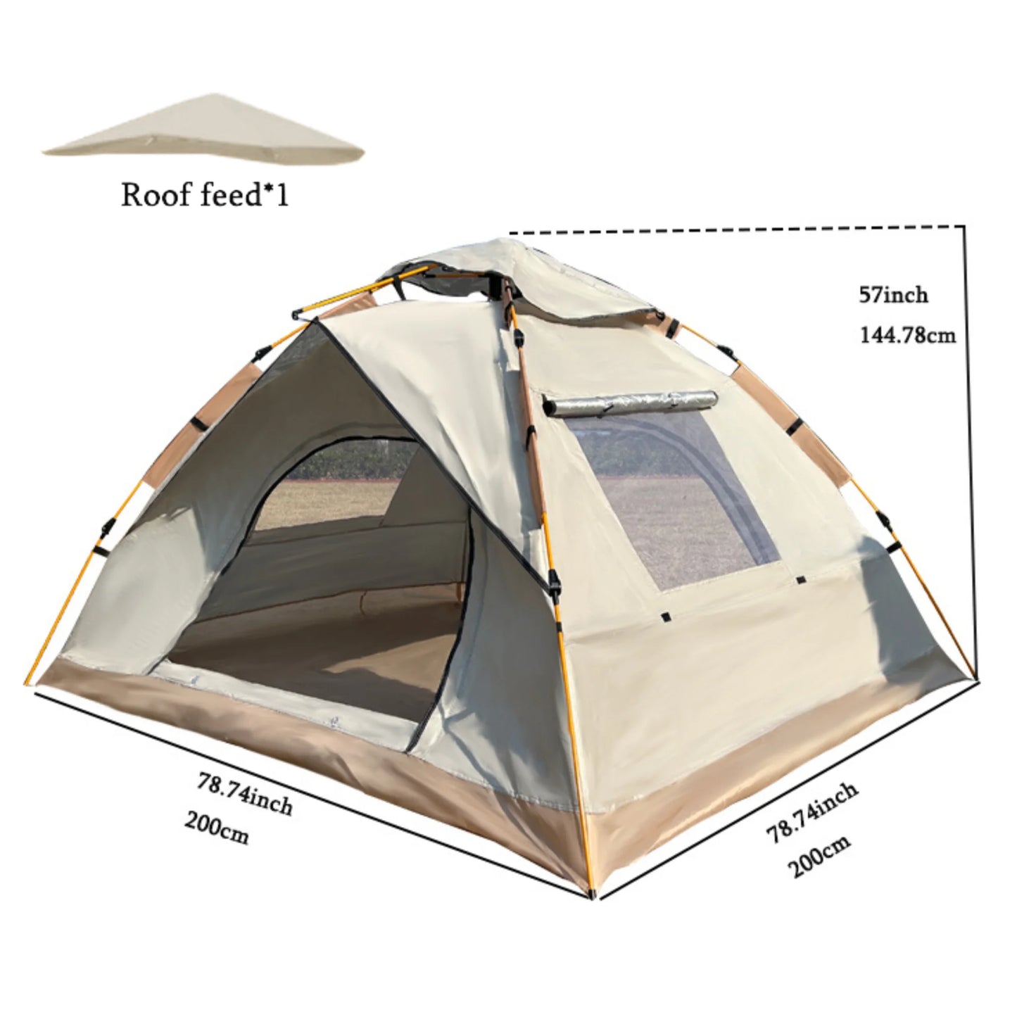 Extra-Large Lightweight Tent with Mesh Screen