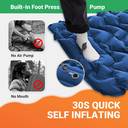 Ultralight Self Inflating Sleeping Pad with Pillow